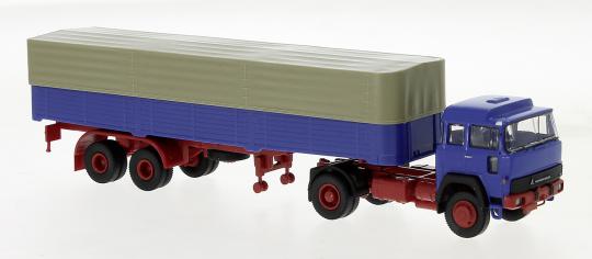 Brekina LKW Magirus 310 D 16 PrSz blau, rot, 1974 
