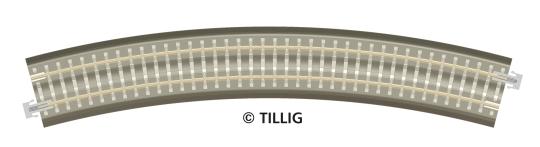 Tillig B-Gleis grau BR 31: Gebogenes Gleis, R 396 mm/30° 83770 