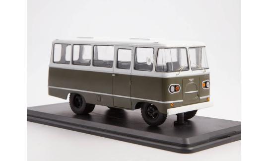Model Pro 1:43 LKW Bus Progress-8 dunkelgrün/weiß 