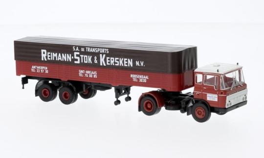 Brekina LKW DAF FT2600 Pritsche/Plane-SZ R.S.K. (NL) 