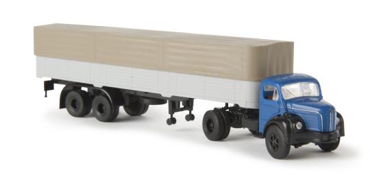 Brekina LKW Berliet GLR 8 PP-SZ, blau/silbergrau 85400 