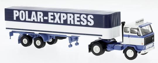 Brekina LKW Volvo F89 Pritsche/Plane-Sattelzug Polar-Express 