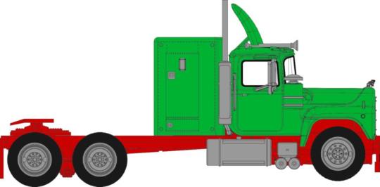 Brekina LKW Mack RS 700 SZM grün/rot 