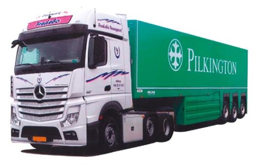 AWM LKW MB Actros 11 Giga Innenlader-SZ Fre Pilkington 