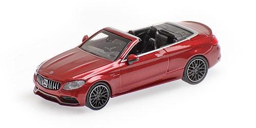 Minichamps 1:87 MERCEDES-AMG C 63 C-CLASS CABRIOLET - red metallic 
