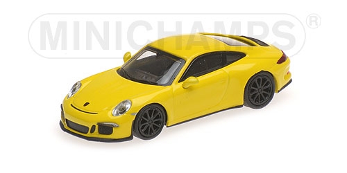 Minichamps 1:87  Porsche 911 R - 2016 - yellow/black wheels 