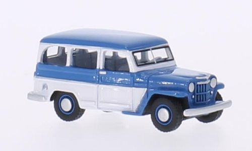 BoS Jeep Willys Station Wagon blau/weiß 87010 