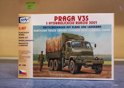 SDV Bausatz Praga Pritschenwagen mit Plane und Ladekran 
