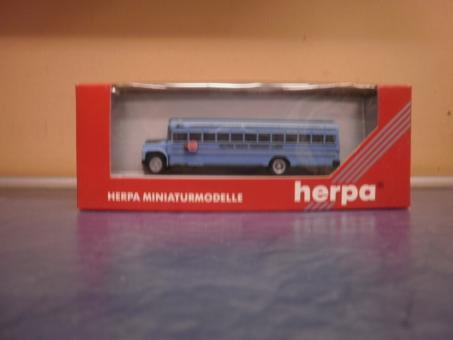 Herpa Stadtbus Blue Bird Schoolbus Helping Hands 