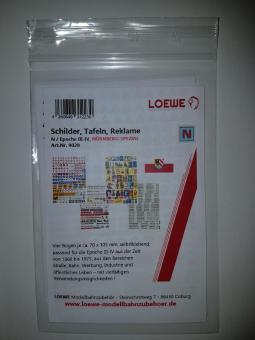LOEWE Schilder …  NÜRNBERG SPEZIAL (Ep. III/IV) / N 9028 