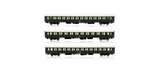 Jägerndorfer 3er Set UIC-X Personenwagen ÖBB, Ep.III, grün 