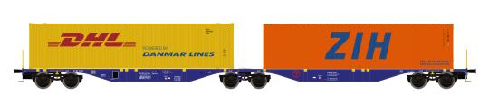 Mehano Containerwagen Sggmrss\'90 CBR, Ep.VI, DHL/ZIH 90663 