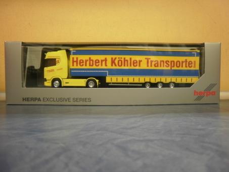 Herpa LKW Scania CS 20 Topl/Aerop. Ga-KSZ Herbert Köhler Transporte 927772 