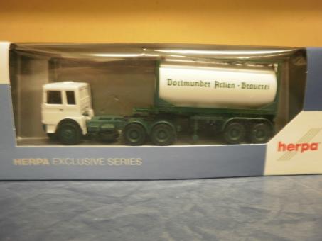 Herpa LKW MAN F8 Tank-Cont-Sz DAB Dortmunder Actien Brauerei 