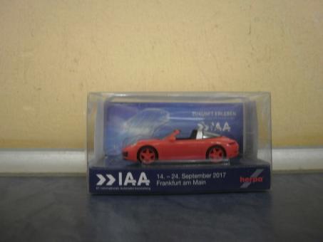 Herpa PKW Porsche 911 Targa 4, IAA 2017, Rot 928236 