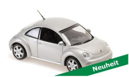 Minichamps 1:43 VOLKSWAGEN NEW BEETLE - 1998 - SILVER 