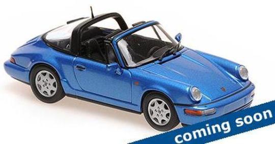 Minichamps 1:43 PORSCHE 911 TARGA (964) – 1991 – BLUE METALL 