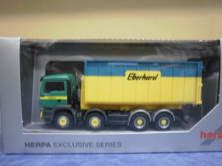 Herpa LKW MAN TG-S M E6 Abrollmulden-LKW Eberhard 940375 