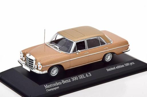 Minichamps 1:43 Mercedes 300 SEL 6.3 W109 1968 - light gold 
