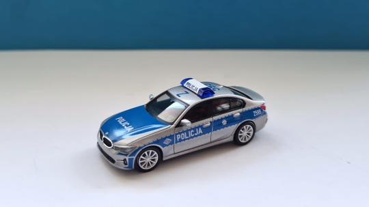 Herpa PKW BMW 3er Limousine Polizei Policja (PL) Z595 Warszawa 