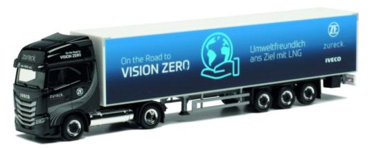 Herpa LKW Iveco S-Way LNG KSZ Zureck / Vision Zero 948388 