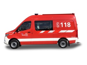 Herpa MB Sprinter 18 Halbbus Regio Feuerwehr Lenzburg 949231 