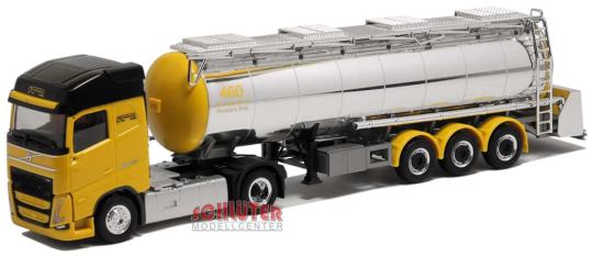 Herpa LKW Volvo FH4 Glob Chrom-Tank-Sz Foodtankers 460 