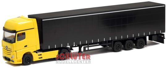 Herpa LKW MB Actros 18 Giga Ga-KSZ gelb/schwarz 949934 