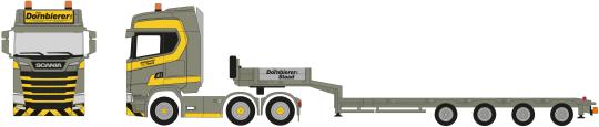Herpa LKW Scania CR 20 HD Semitieflade-SZ Dornbierer 