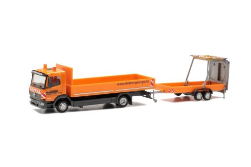 Herpa LKW MB Atego Pritschen-LKW Verkehrssicherungsanh Elektro Prange 956246 