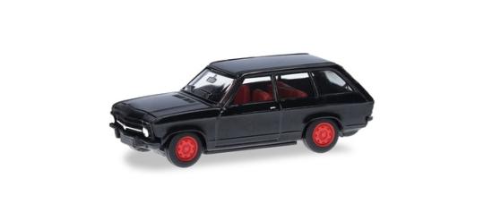 Herpa PKW Opel Ascona Voyage, schwarz/rot 