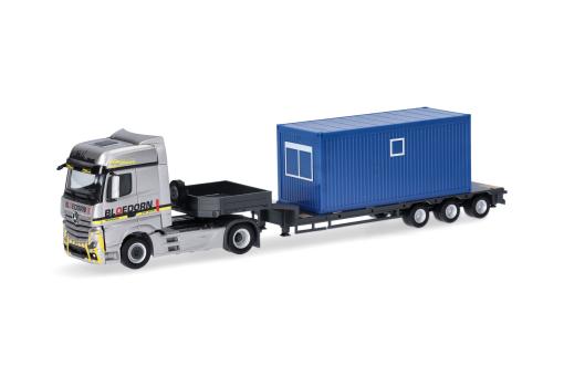 Herpa LKW MB Actros 18 Bigsp Semitieflade-SZ Bloedorn 