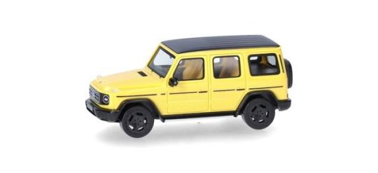 Herpa PKW Mercedes-Benz G580 mit EQ-Technologie gelb/schwarz 