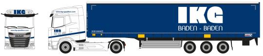 Herpa LKW DAF XG Ga-KSz IKG Baden-Baden 