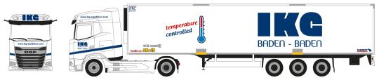 Herpa LKW DAF XG Kühl-KSz IKG Baden-Baden 959018 