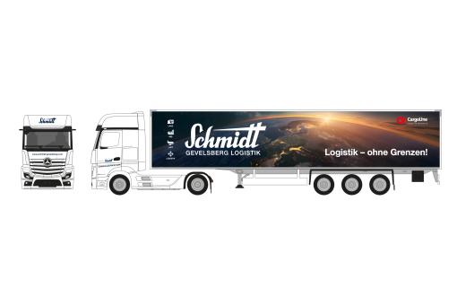 Herpa LKW MB Actros 18 Giga Ga-KSZ Schmidt Gevelsberg Erde 