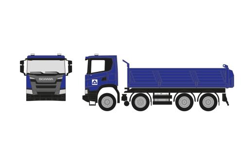 Herpa LKW Scania XT17 Meiller Kipper 4a Hochtief 953719 