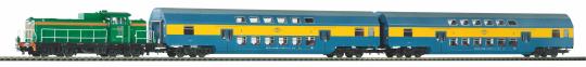 PIKO Start-Set Lok PKP + zwei Doppelstockwg. PKP A-Gleis & B V 97934 