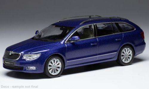 IXO 1:43 Skoda Superb II 3T - metallic-blue - 2008 