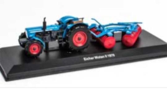 Atlas 1:43 Traktor Eicher Wotan II with farm equipment 