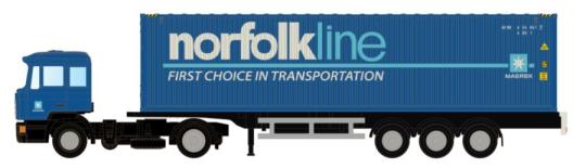 Minis LKW MAN F90 Container-Sattelzug Norfolkline LC4067 