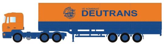 Minis LKW MAN F90 Planen-Sattelzug Deutrans 