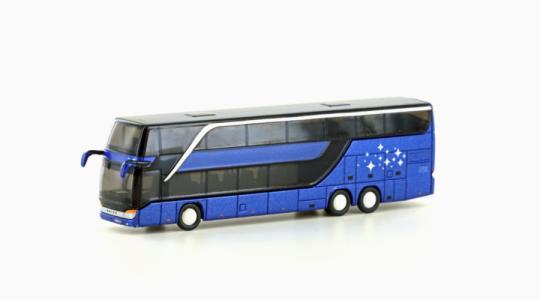 Minis N 1:160 Setra S 431DT Reisebus neutral, metallic blau LC4488 