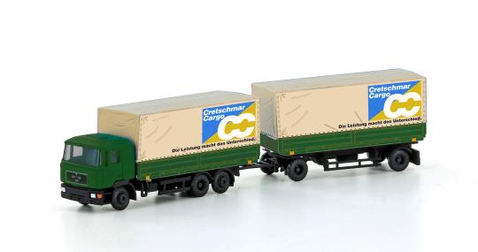 Minis LKW MAN F90, 3-achs WPrHZ Cretscmar Cargo 