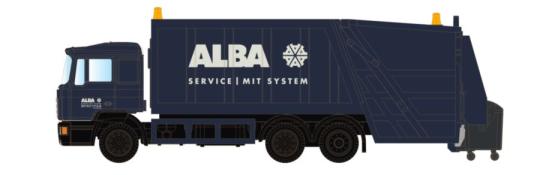 Minis LKW MAN F90 Müllwagen neutral, ALBA LC4661 