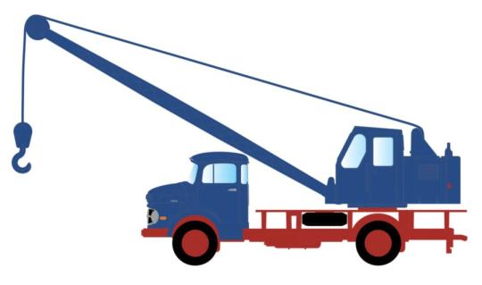 Minis N LKW 1:160 MB L322 Mobilkran, blau/rot 