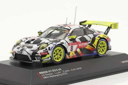 IXO 1:43 Porsche 911 GT3 R #8 24h Nürburgring 2019 - Iron Force (Yellow Wheels) 
