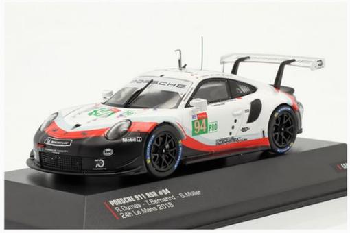 IXO 1:43 Porsche 911 (991) RSR GTE #94 24h LeMans 2018 Dumas 