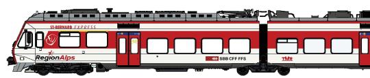 LS Models  Triebzug RABe 525 NINA, 3-tlg. SBB/RegionAlps, Ep 