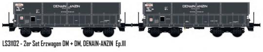 LS Models 1:87 2er Set Erzwagen DM SNCF / DENIAN-ANZIM, Ep.III 31102 